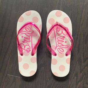 “Bride” Sequined Flip Flops